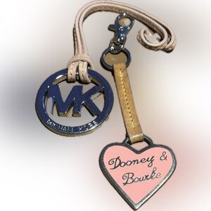 Dooney & Bourke Heart Leather Hang Tag + Michael Kors Leather Hang Tag Bundle
